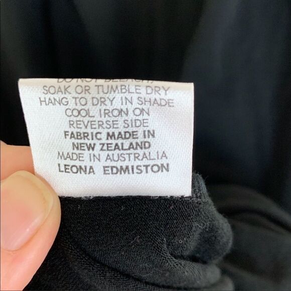 Leona Edmiston Jess Wool Knit and Satin Cold shoulder LBD 2361 - Picture 8 of 8